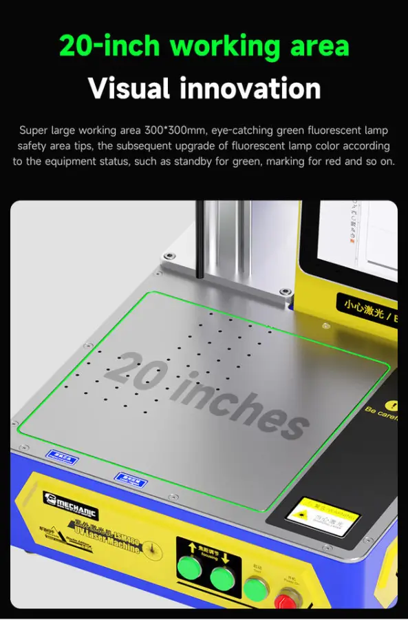 MECHANIC LSM460 3W Air Cooling UV Laser Marking Machine Plastic Label Engraving ABS Rubber PVC PET Glass Metal Galvo Marking — image 2