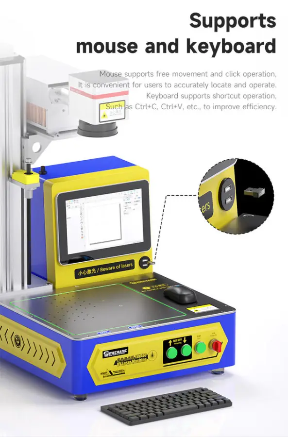 MECHANIC LSM460 3W Air Cooling UV Laser Marking Machine Plastic Label Engraving ABS Rubber PVC PET Glass Metal Galvo Marking — image 5