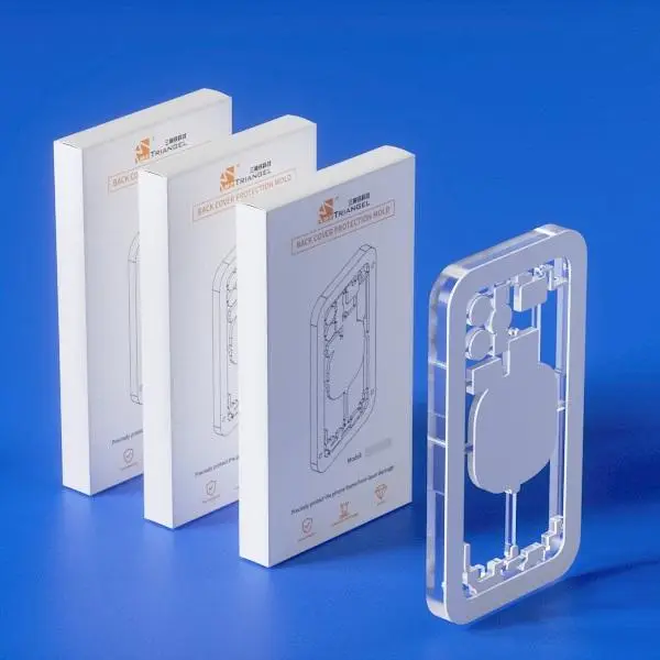 M-Triangel Phone Housing Protecting Mold Back Glass Protecting Moulds for Laser Machine Removing iPhone Back Glass Cover — image 3