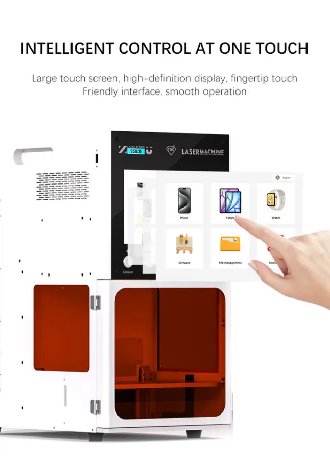 TBK 958ZU Intelligent AI Voice UV Laser Marking Machine Lcd Screen Dismantle for Phone LCD Screen Glass Back Cover Separating — image 5