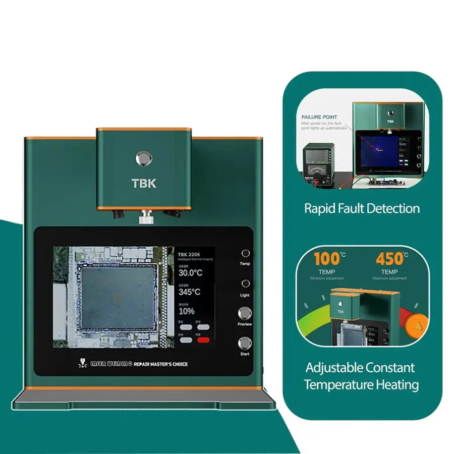 TBK-2206 Intelligent Laser Welding Machine with Thermal Imaging Microscope for Mobile Phone Motherboard Chip Fault Diagn — view 1