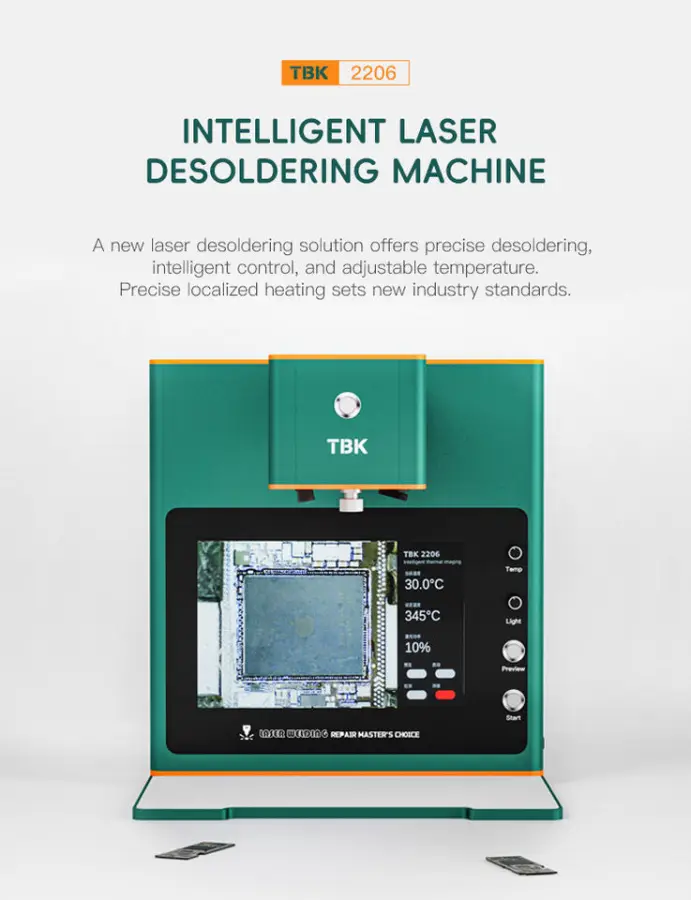 TBK-2206 Intelligent Laser Welding Machine with Thermal Imaging Microscope for Mobile Phone Motherboard Chip Fault Diagnostic — image 3