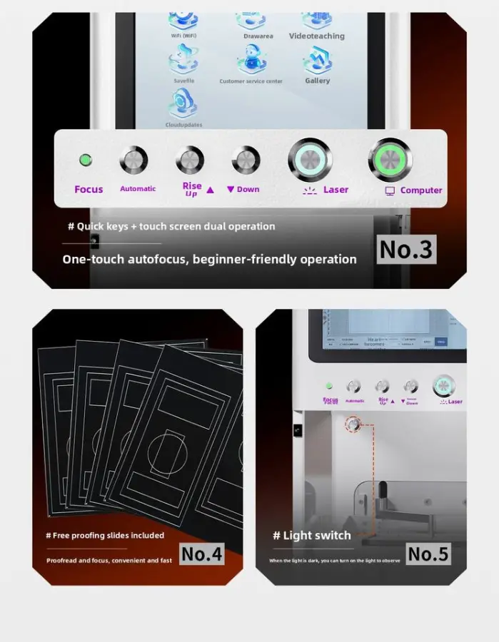 QianLi SU8 Pro UV Cold Light Laser Marking Machine for iPhone Front Glass Back Cover Frame Laser Separating Remove Machine — image 5