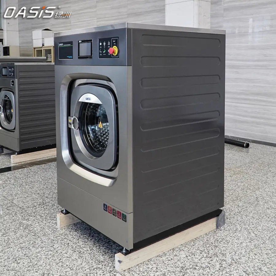 Oasis Commercial Fully Automatic Full Stainless Steel 10K 15Kg 20Kg 25Kg Steam Heating AC220V/380V 3.5HP Laundry Small D — view 1