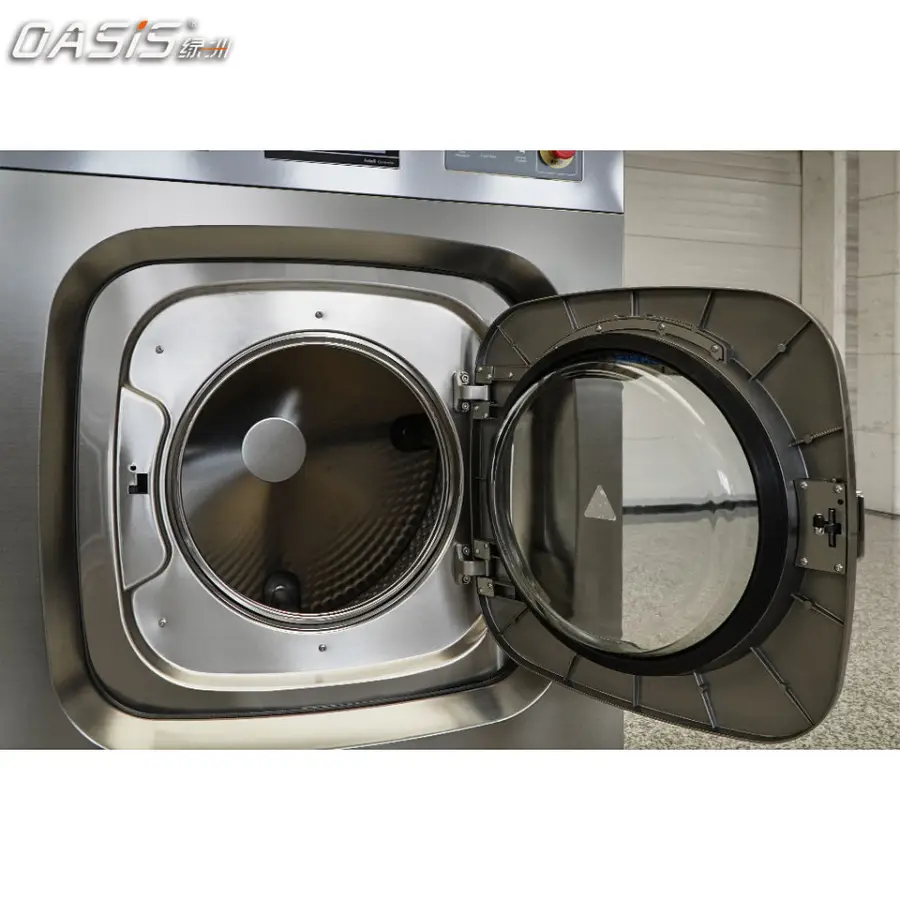 Oasis Commercial Fully Automatic Full Stainless Steel 10K 15Kg 20Kg 25Kg Steam Heating AC220V/380V 3.5HP Laundry Small Drum — image 7