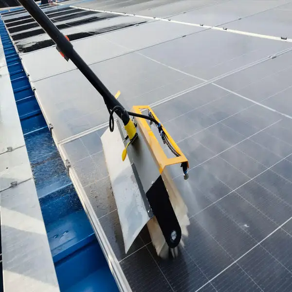 High Quality Hand-Held Rolling Solar Panel Scrubber Brush New Design Photovoltaic Surface Cleaning Machine — image 3