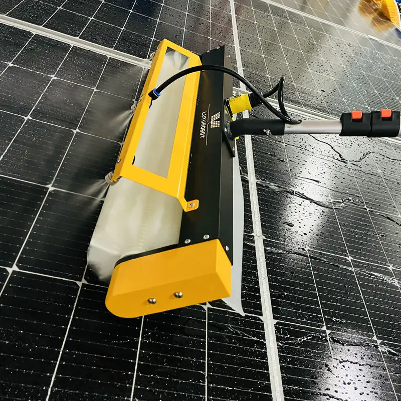 High Quality Hand-Held Rolling Solar Panel Scrubber Brush New Design Photovoltaic Surface Cleaning Machine — image 4