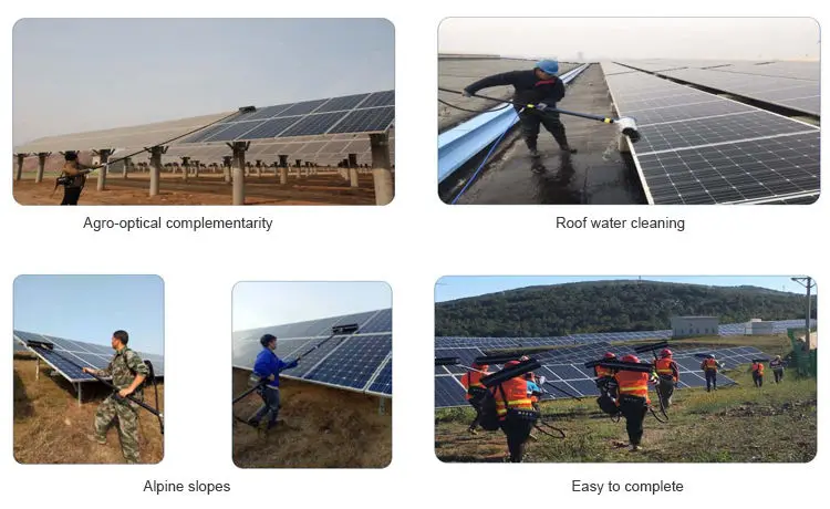 Portable Solar Panel Cleaner C21 3.6m 5.4m 7.2m Telescopic Rod 200W Motor Roller Brush PV Cleaning Machine — image 7