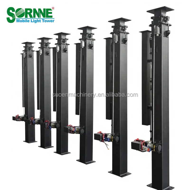 Stock 6M/7M Factory Direct Sale Manual Winch Telescopic Mast Telescopic Antenna Mast — image 3