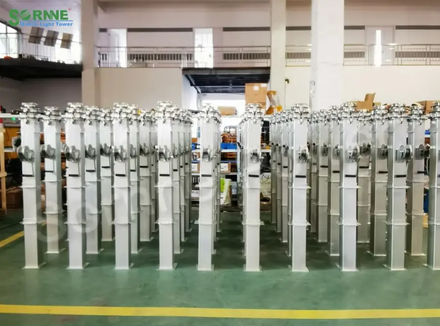 Stock 6M/7M Factory Direct Sale Manual Winch Telescopic Mast Telescopic Antenna Mast — image 6