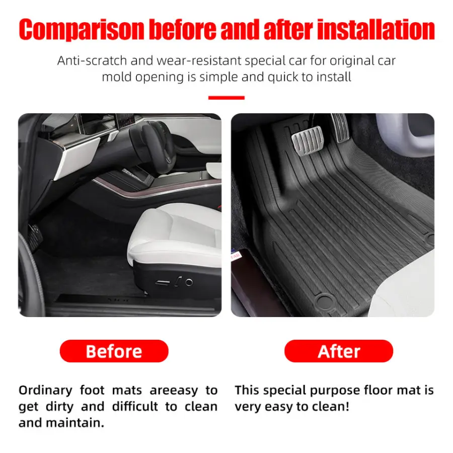 Custom Dustproof 3D TPE Floor Liners Waterproof Car Liners Non-slip Car Floor Mat for Kia Sedona 2022-2025 RHD Fuel 7 Seats — image 6