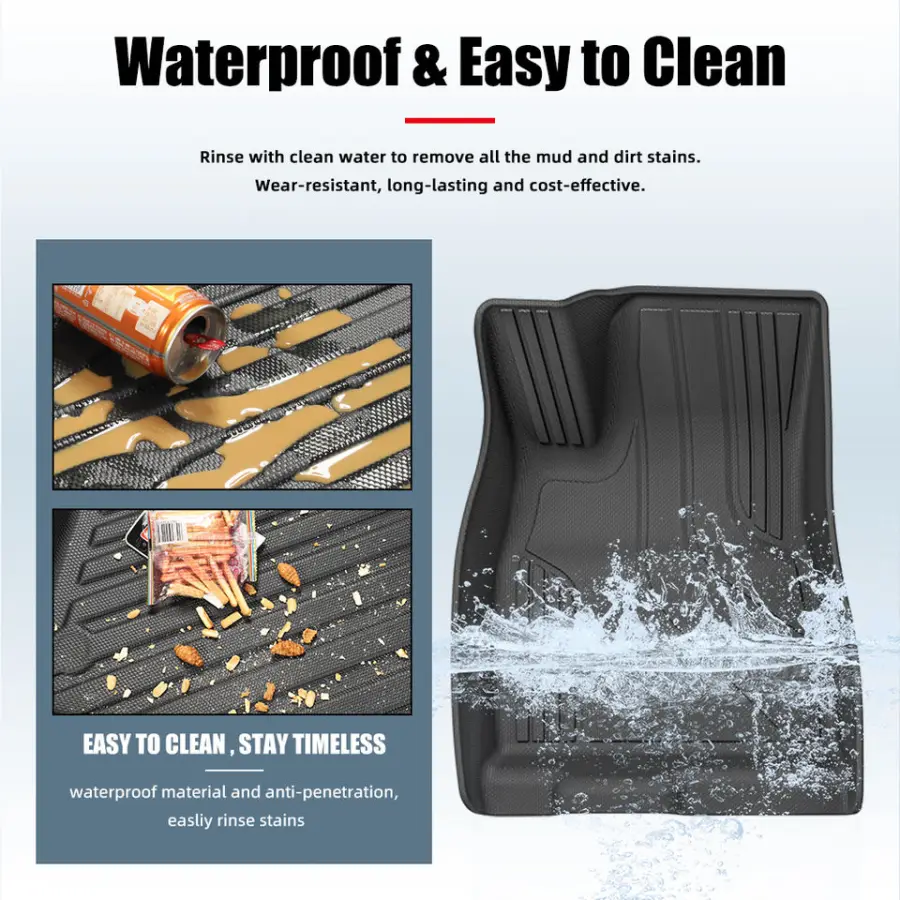 Custom Dustproof 3D TPE Floor Liners Waterproof Car Liners Non-slip Car Floor Mat for Kia Sedona 2022-2025 RHD Fuel 7 Seats — image 7