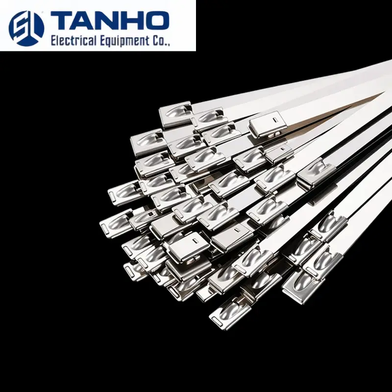 TANHO 304 Stainless Steel Self-Locking Cable Ties 12MM*500MM (Model GC12*500) Uncoated Zip Tie 100pcs/bag — image 2