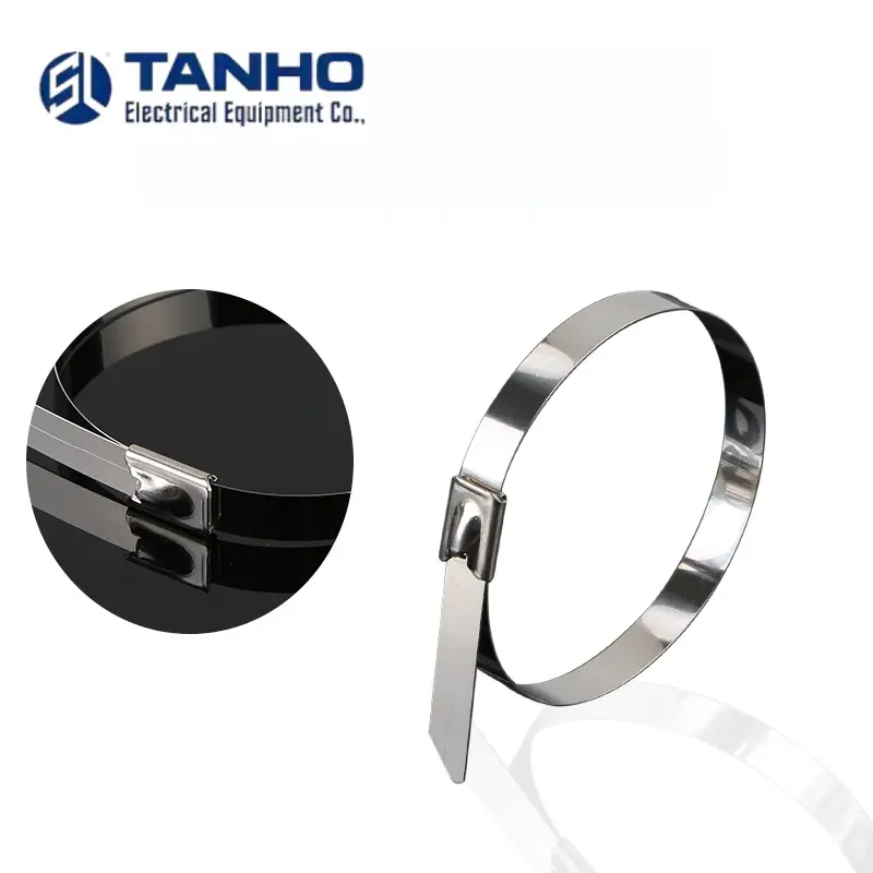 TANHO 304 Stainless Steel Self-Locking Cable Ties 12MM*500MM (Model GC12*500) Uncoated Zip Tie 100pcs/bag — image 4