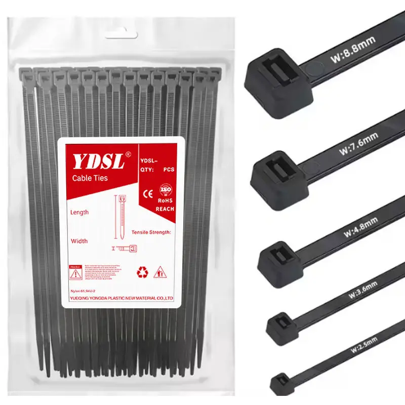 YDSL Cable Tie Manufacture Direct Sale Self-locking Nylon 66 Material Cable Ties for Wire Management Tie Wrap — image 5