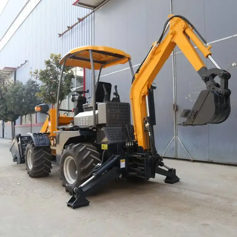 Compact TOHO TH10-50 EPA Engine Komatsu Mini Loader Backhoe Loader 4x4 Wheel Loader with Motor & Pump for Sale — view 1
