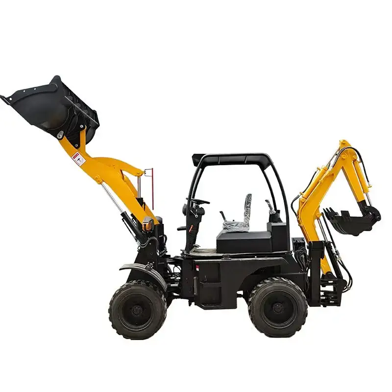 Compact TOHO TH10-50 EPA Engine Komatsu Mini Loader Backhoe Loader 4x4 Wheel Loader with Motor & Pump for Sale — image 2