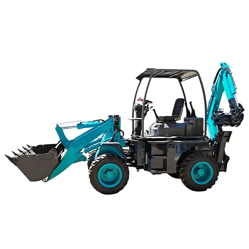 Compact TOHO TH10-50 EPA Engine Komatsu Mini Loader Backhoe Loader 4x4 Wheel Loader with Motor & Pump for Sale — image 3