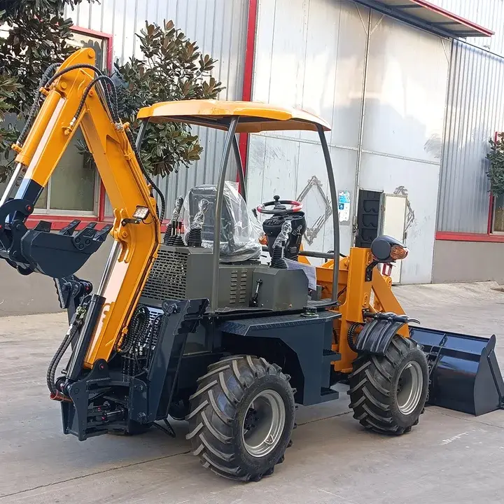 Compact TOHO TH10-50 EPA Engine Komatsu Mini Loader Backhoe Loader 4x4 Wheel Loader with Motor & Pump for Sale — image 6