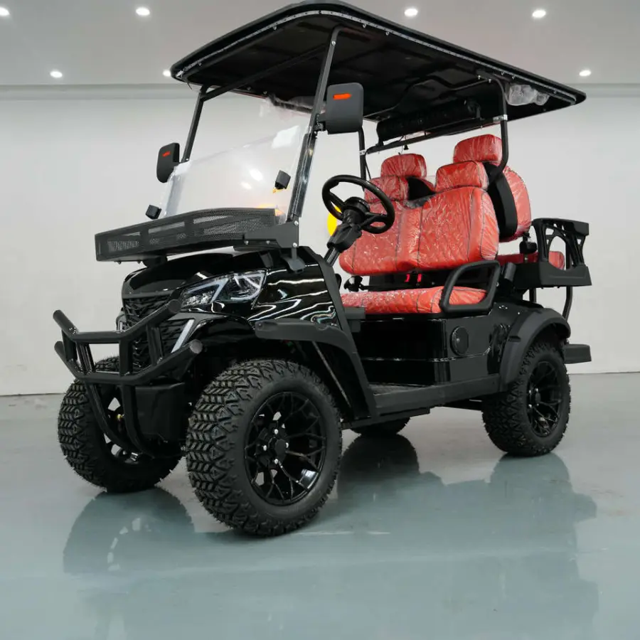 OEM Custom 4 Seater 72V Lithium Electric Golf Cart Street Legal LSV Hunting Buggy 5KW CE Dot Certified Off-Road Tires 70 — view 1