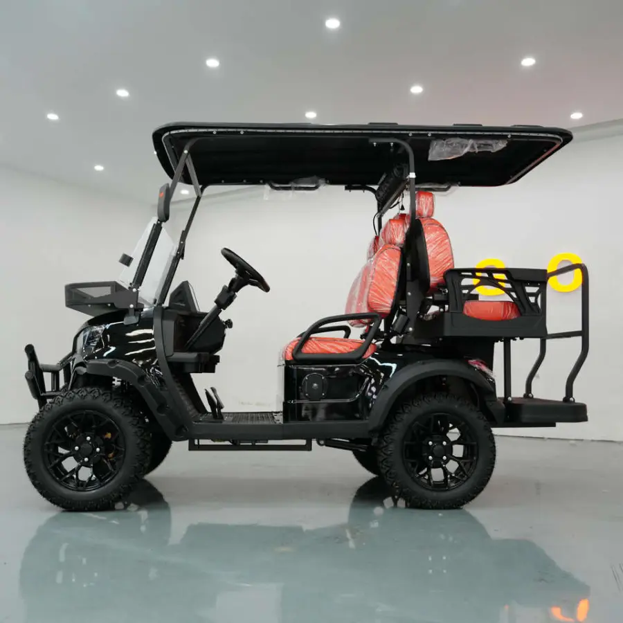 OEM Custom 4 Seater 72V Lithium Electric Golf Cart Street Legal LSV Hunting Buggy 5KW CE Dot Certified Off-Road Tires 70-90km — image 3