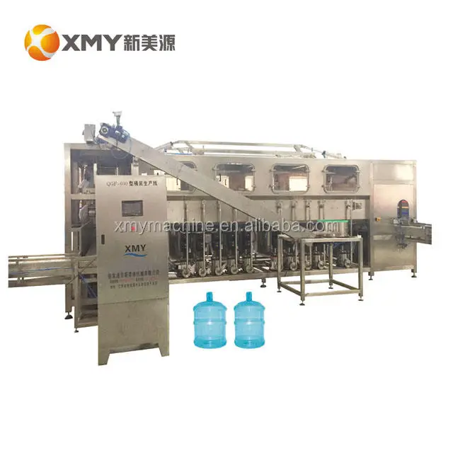 Automatic 5 Gallon Liquid Plastic Bottle Mineral Water Filling Line for Food & Beverage Factory — view 1