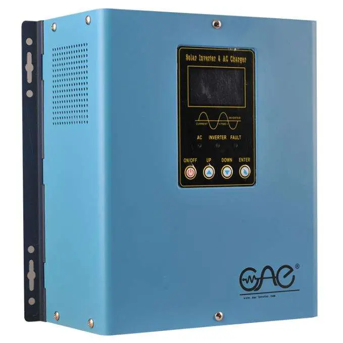 Solar Hybrid Inverter Single Phase off Grid Pure Sine Ups Solar Inverters Charger System 1.2kw 1200w 24v 30A PWM Control — view 2