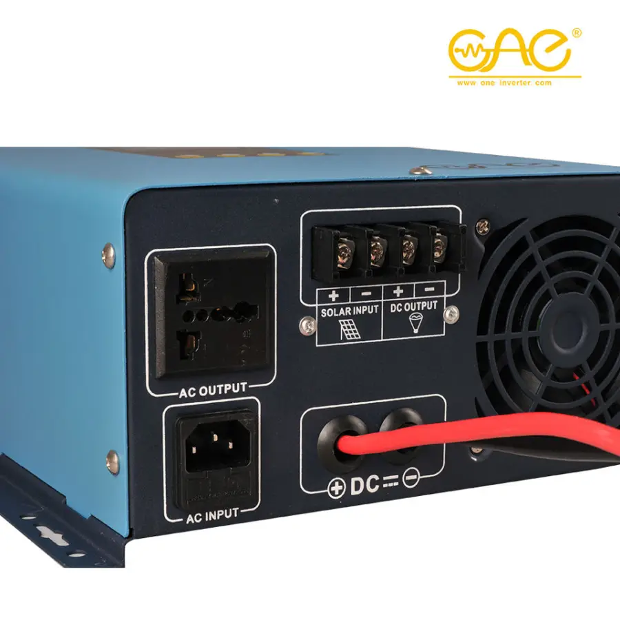 Solar Hybrid Inverter Single Phase off Grid Pure Sine Ups Solar Inverters Charger System 1.2kw 1200w 24v 30A PWM Control — view 3