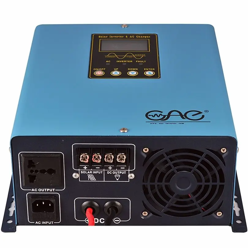 1KVA Invertor 12v to 220v Hybrid Pure Sine Wave with Solar Charge Controller and Battery Charge — image 3