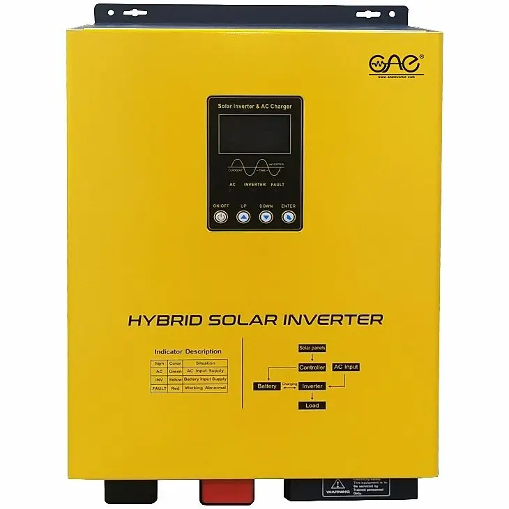 ONE 1.5kw 24VDC 12VDC to 220VAC Inverter Hybrid with 50A Pwm Solar Charger Controller — view 1