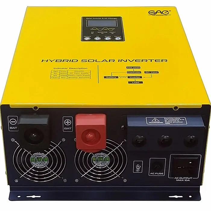 ONE 1.5kw 24VDC 12VDC to 220VAC Inverter Hybrid with 50A Pwm Solar Charger Controller — image 4