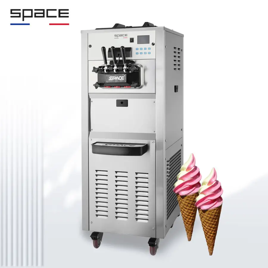 SPACE Floor Standing Frozen Yogurt Machine 6240 Soft Serve Ice Creme Machine Gravity Feed — view 1