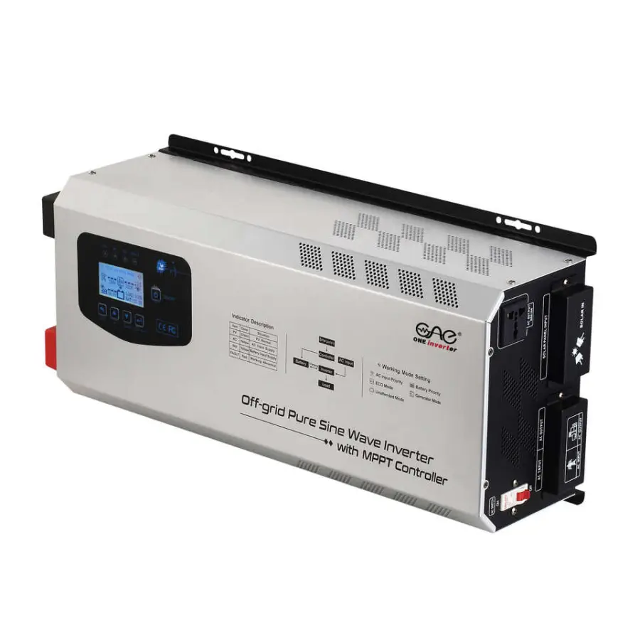5Kva 500Vdc 5000W 80A MPPT Solar Inverter 48V 220V Off Grid Inverter Pure Sine Wave Inverter 60A Battery Charger — view 1