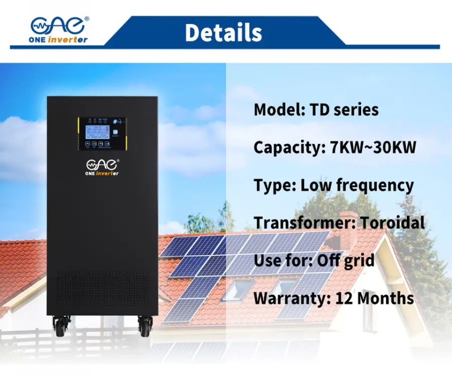 Heavy Power Ups Inverter with Charger 15kw Dc Ac Pure Sine Wave Solar Inverter — view 4