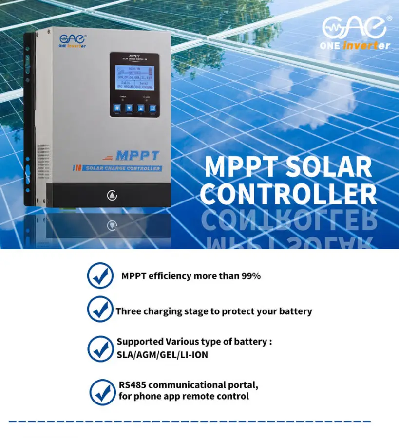 60A MPPT Solar Charge Controller 96V Auto Voltage Regulator for Home Use Solar System with Smart and Easy Control — image 6