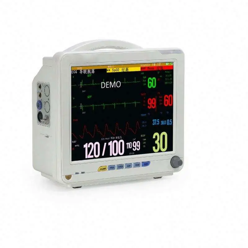 Competitive Price 12 Inch Portable Multi-parameter Monitor ECG with Human and Veterinary Versions for Hospital and Clinic — image 2