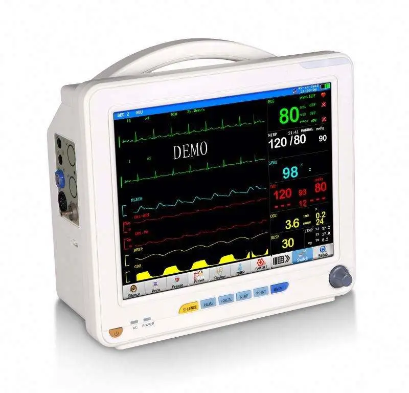 Competitive Price 12 Inch Portable Multi-parameter Monitor ECG with Human and Veterinary Versions for Hospital and Clinic — image 3
