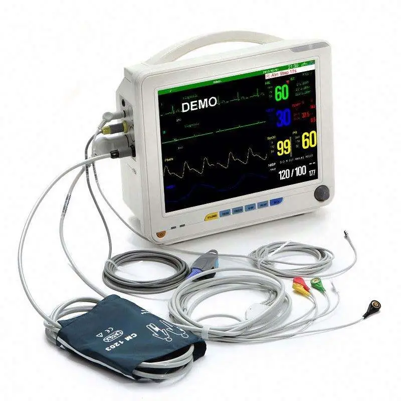 Competitive Price 12 Inch Portable Multi-parameter Monitor ECG with Human and Veterinary Versions for Hospital and Clinic — image 4