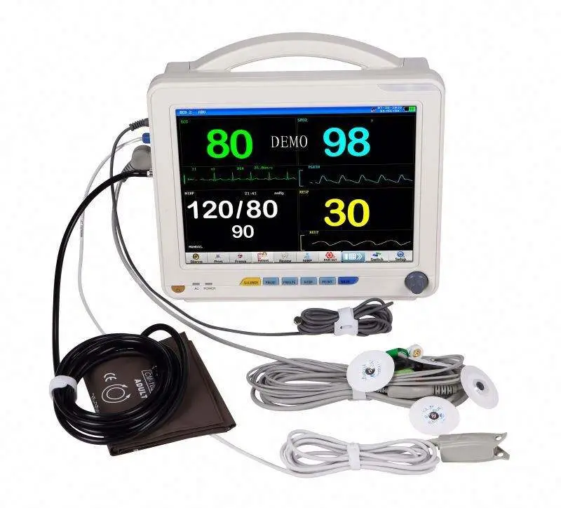 Competitive Price 12 Inch Portable Multi-parameter Monitor ECG with Human and Veterinary Versions for Hospital and Clinic — image 5