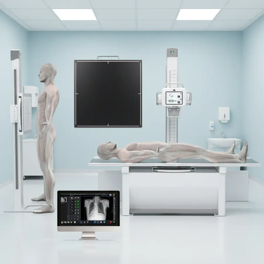 20kw 32kw 50kw High Frequency Digital Mobile Ray Machine Prices for Medical Radiology Equipment X-ray Inspection Machine — view 1