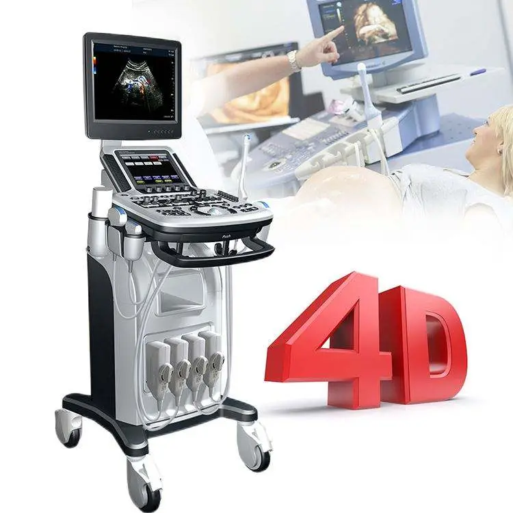 Zoncare Hot Selling Trolley Medical Color Doppler 3D 4D Ultrasound Machine for Hospital — view 1