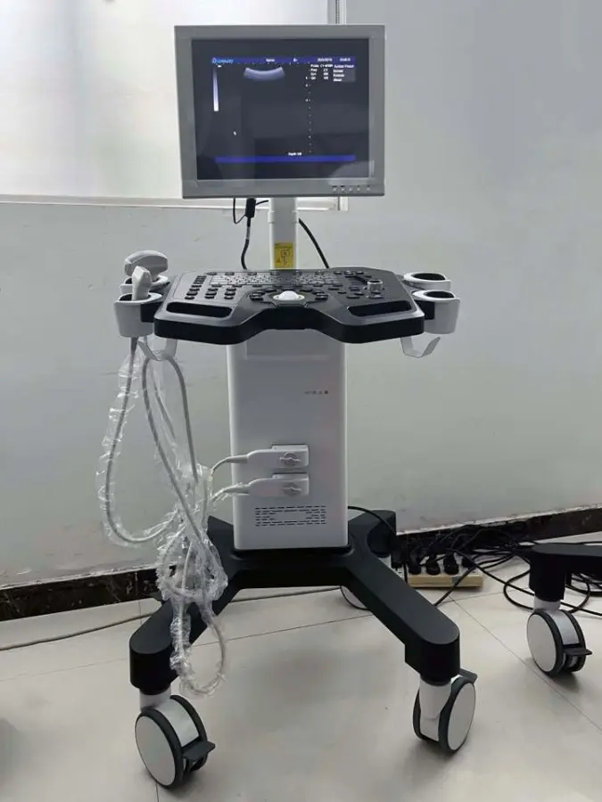 Full Digital Black and White Trolley Color Doppler Ultrasound Machine — view 5