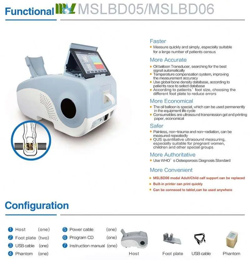 Portable Bone Density Machine Bone Densitometry Machine Bone Density Scanner MSLBD05 — image 6