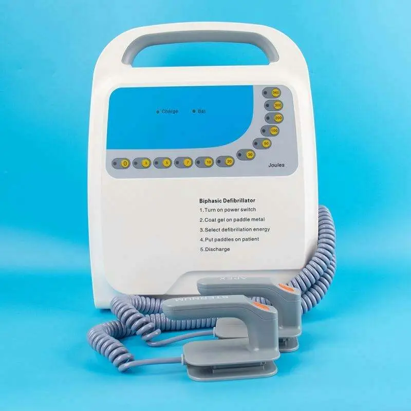Hospital Emergency Defibrillator Analyzer Portable Manual Biphasic Aed Defibrillator for Human or Vet — image 3