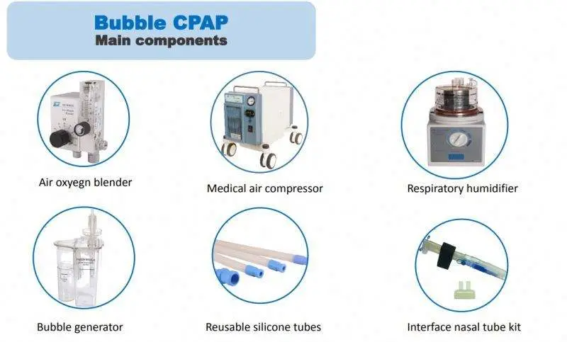 NEW Bubble CPAP Infant Oxygen with air Compressor Respiratory Humidifier Bubble Generator Nasal — image 7