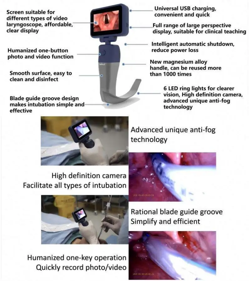 NEW Reusable Video Laryngoscope with 3.2 Inch Screen Neonate Pediatric Adult — view 2