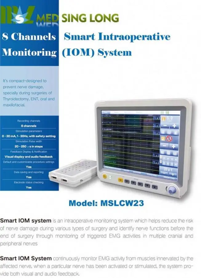 8 Channel Smart Intraoperative Neuromonitoring for Facial Nerve, Skull Base Thyroid, ENT, Spine Surgery — image 7