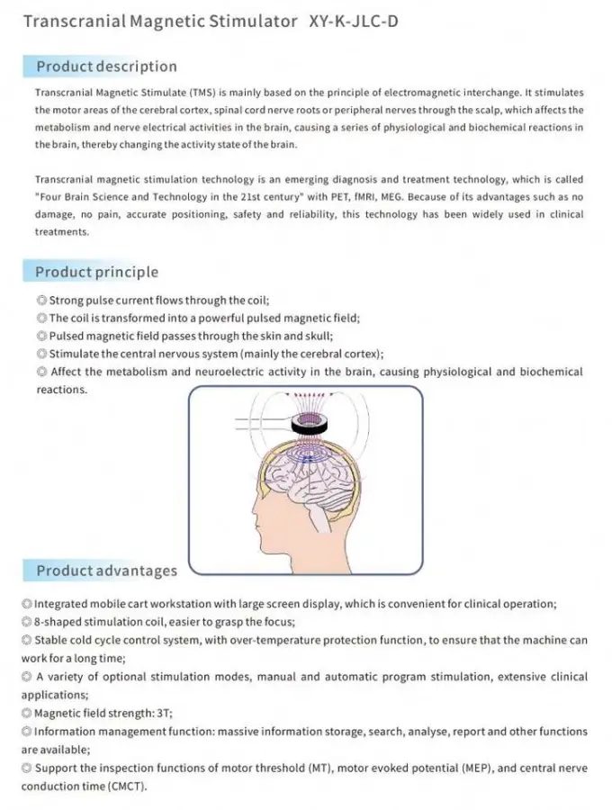 ABS Material Transcranial Magnetic Stimulation Machine TMS Transcranial Brain Stimulator for Physical Therapy Equipment — image 4