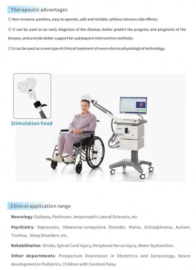 ABS Material Transcranial Magnetic Stimulation Machine TMS Transcranial Brain Stimulator for Physical Therapy Equipment — image 5