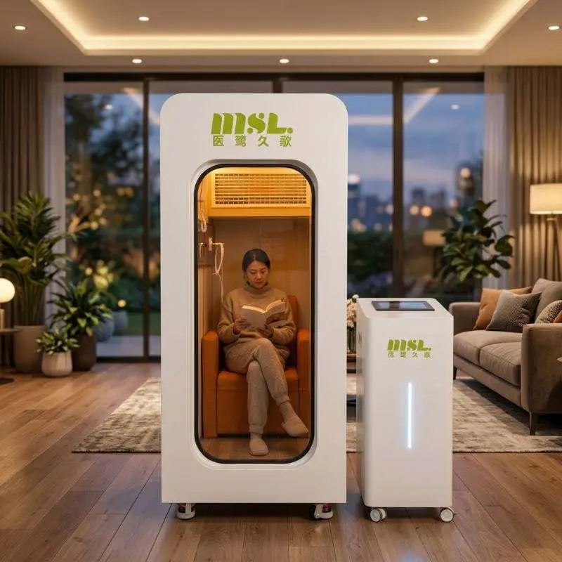 Portable Soft-shell HBOT Therapy 1.3/1.5/1.9 ATA Hyperbaric Oxygen Chamber for Anti-aging and Sports Recovery — view 1
